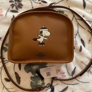 Coach X Peanuts Lunch Pail With Snoopy Ice Skate Motif